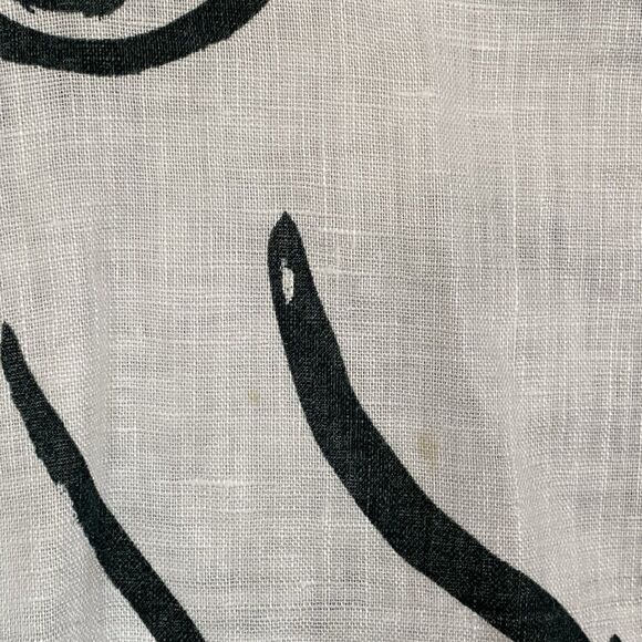 Gravel & Gold White/ Green Linen Boobs Print Taurus Top Size Small - Picture 9 of 14